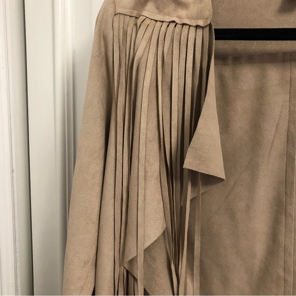 Beige Suede fringe jacket Small - Picture 3 of 3